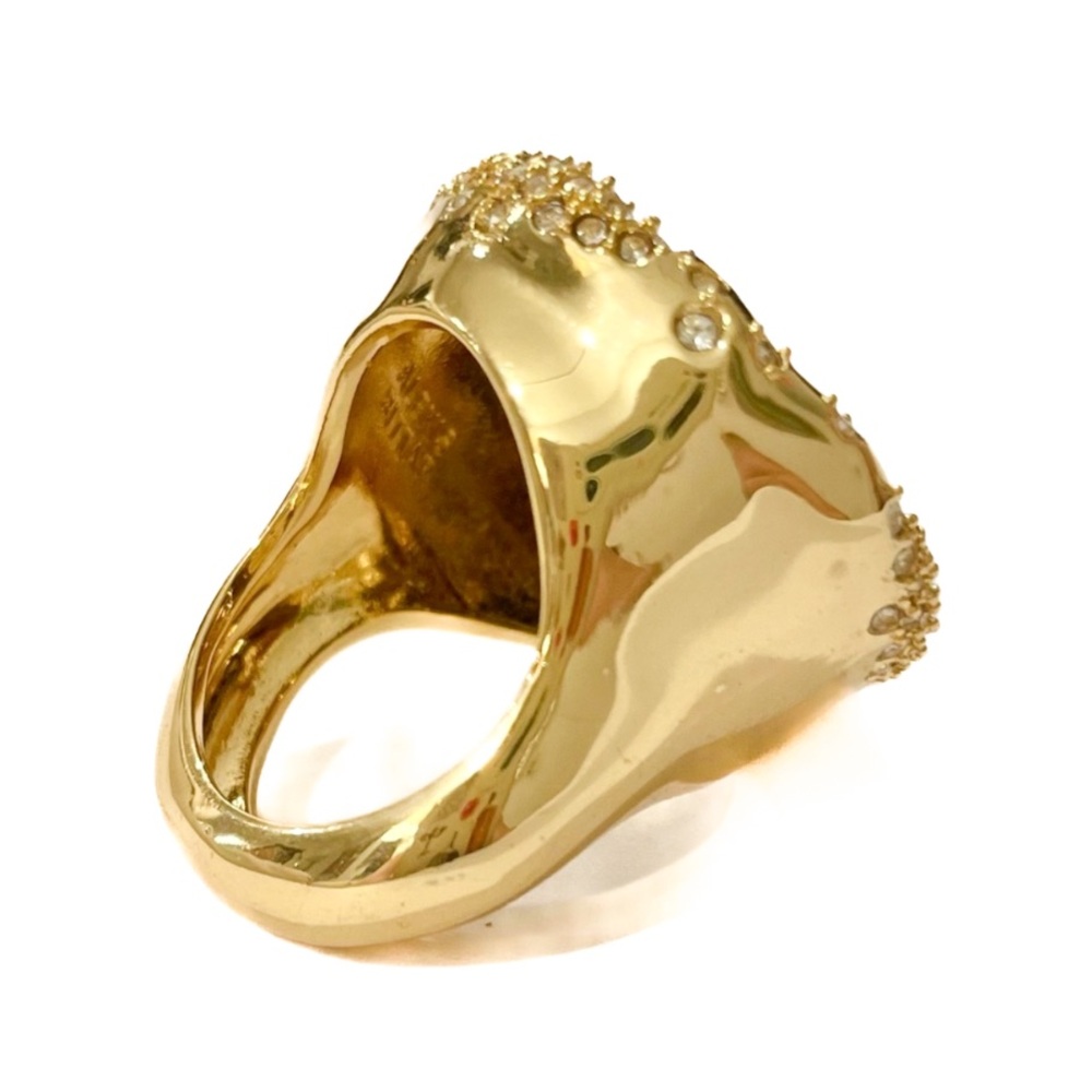 ALEXIS BITTAR Gold & Crystal Encrusted Revolving Ancient Coin Ring - Picture 6 of 9
